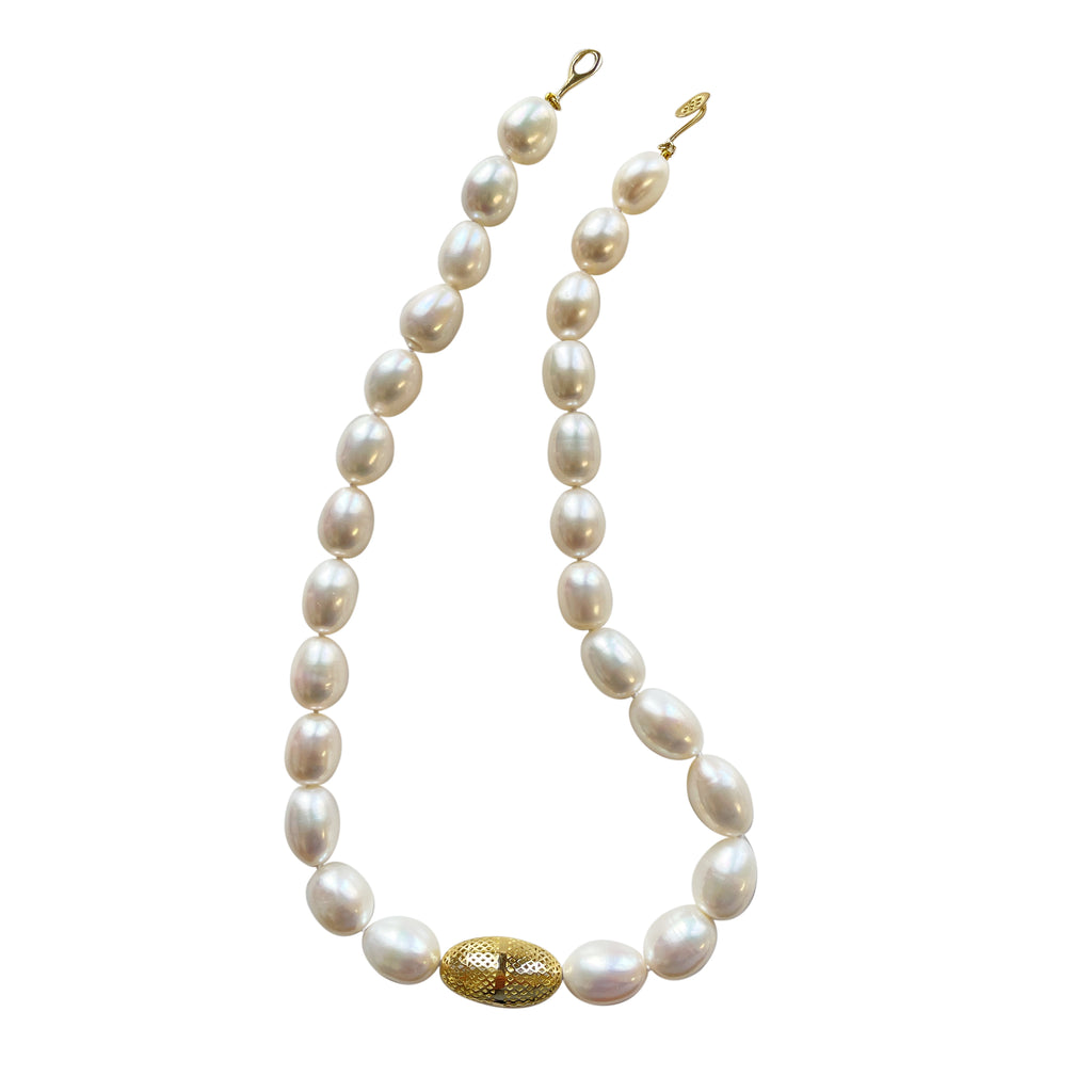 PEARL NECKLACE WITH CROWNWORK