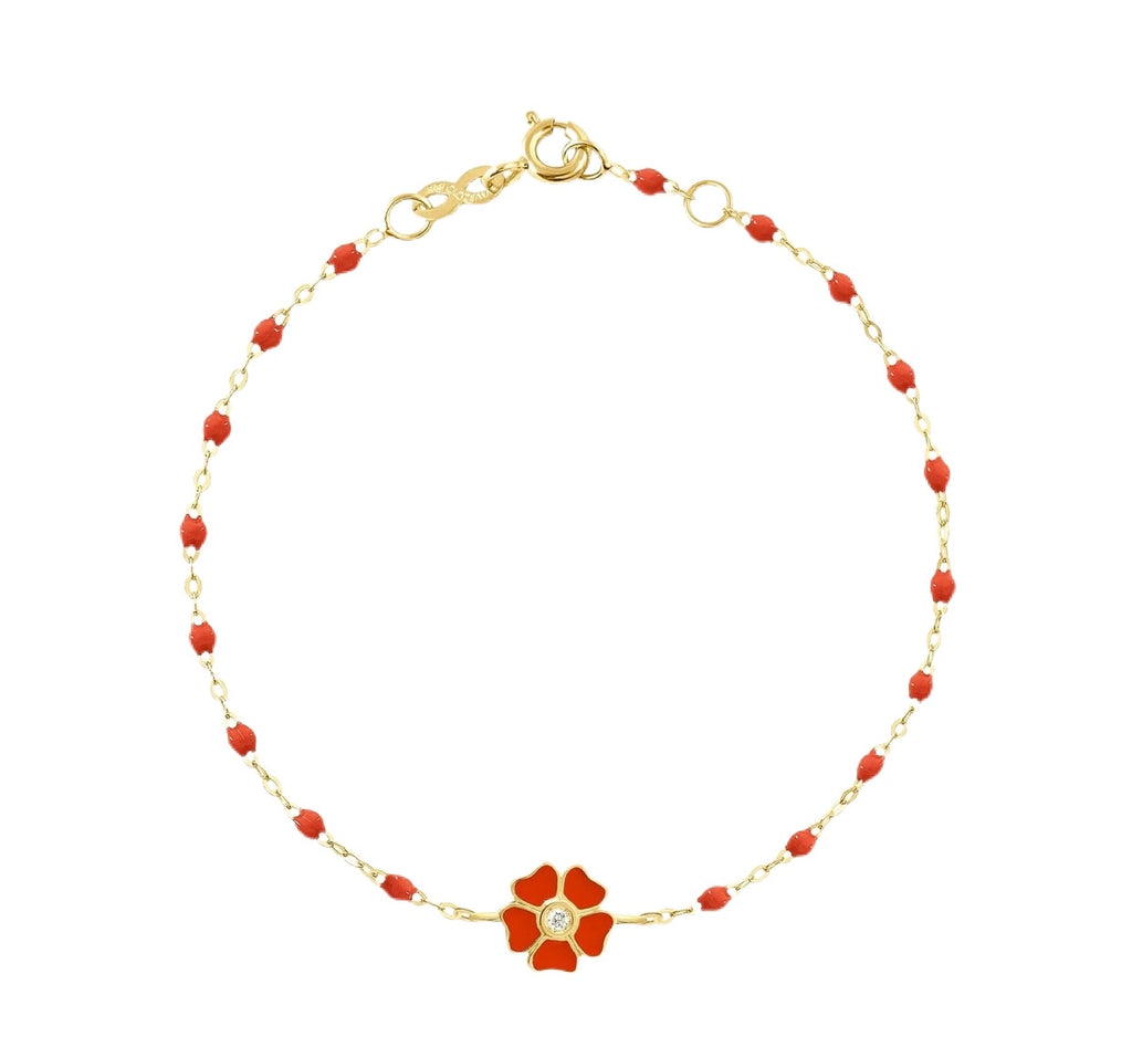 Flower Classic Gigi Diamond Bracelet - Coral
