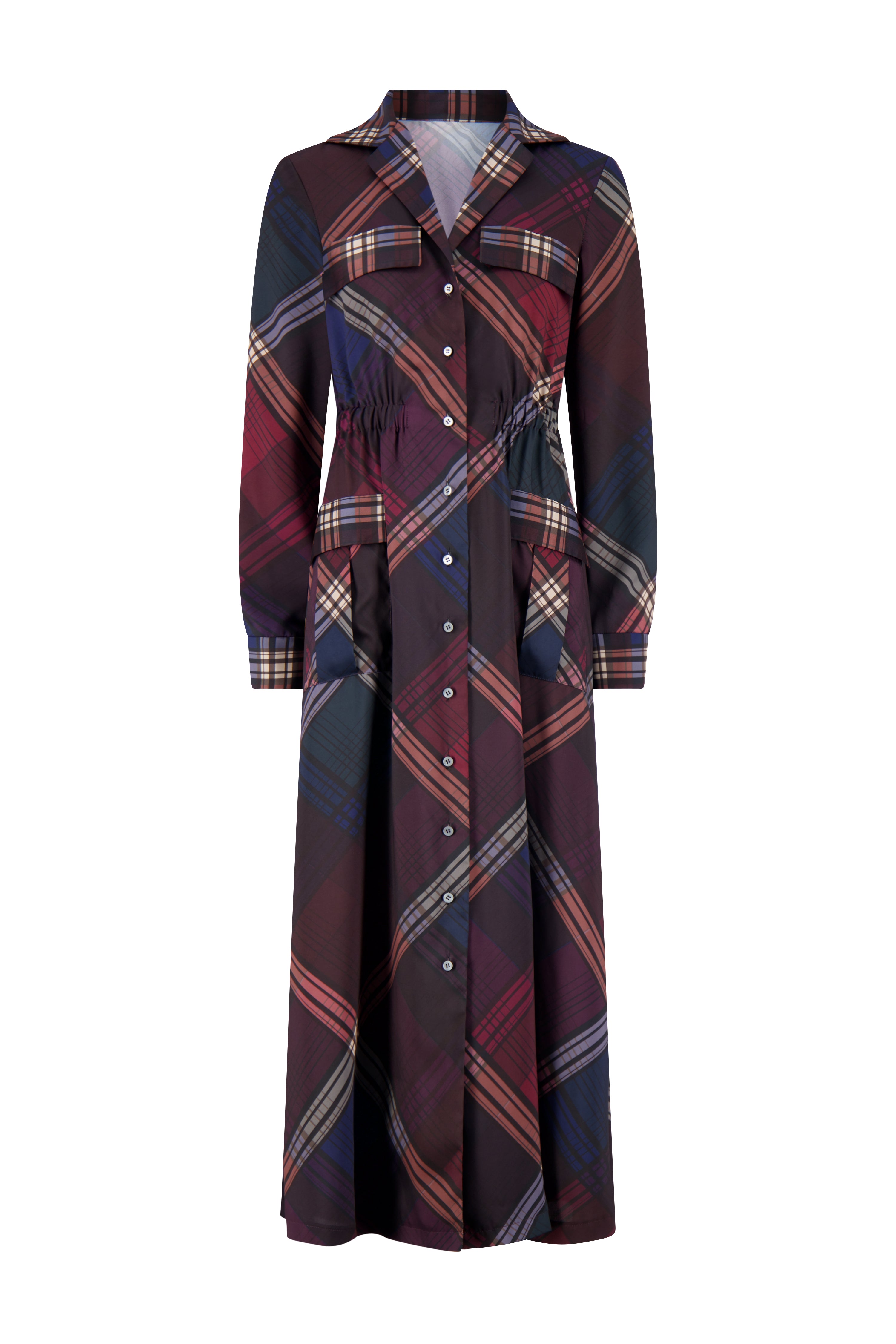 plaid maxi shirt dress Bella Dahl Cap Sleeve Maxi Shirt Dress - M - Ivory Check Plaid - Women's Dresses
