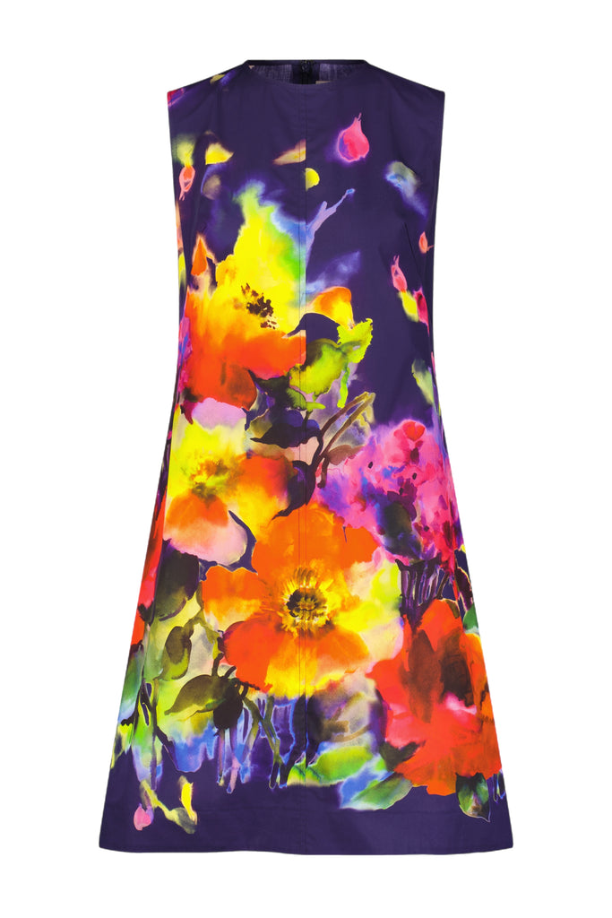 WATERCOLOR FLORAL KELLY MINIDRESS