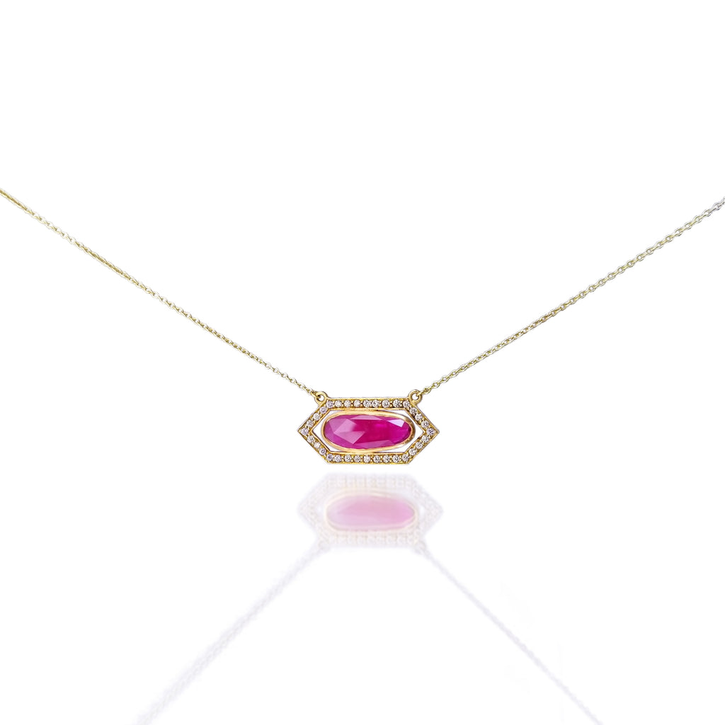 Ruby Hex Necklace