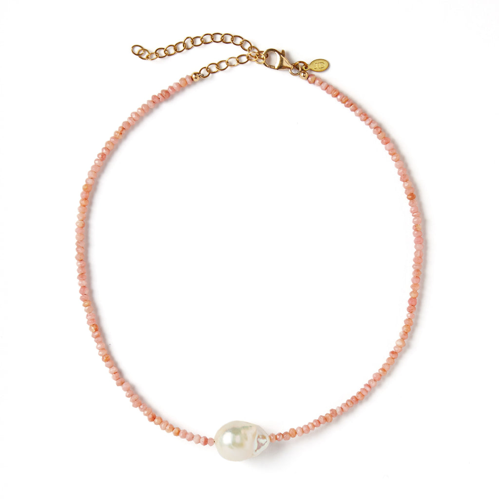 Baroque pearl gemstone Necklace