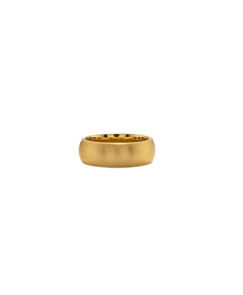 Large Flat Gold Band Ring