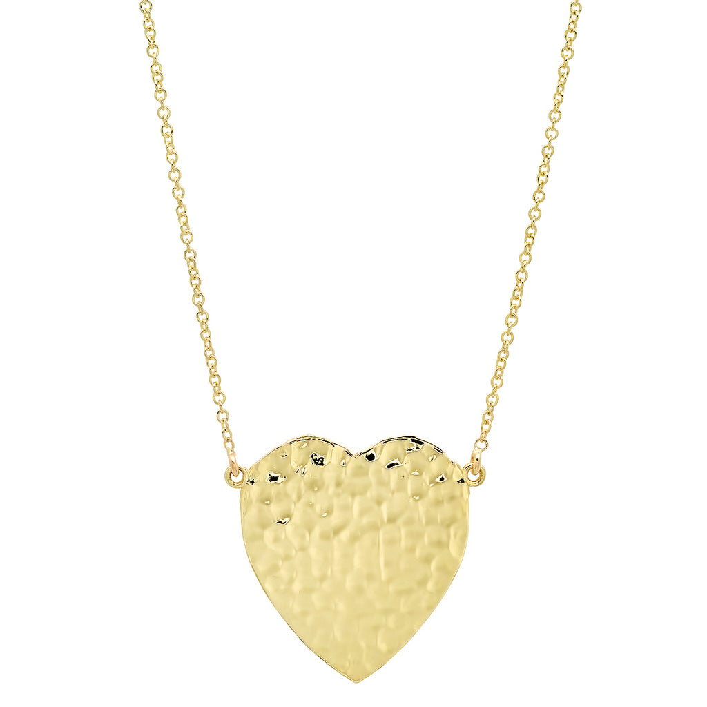 Hammered heart necklace