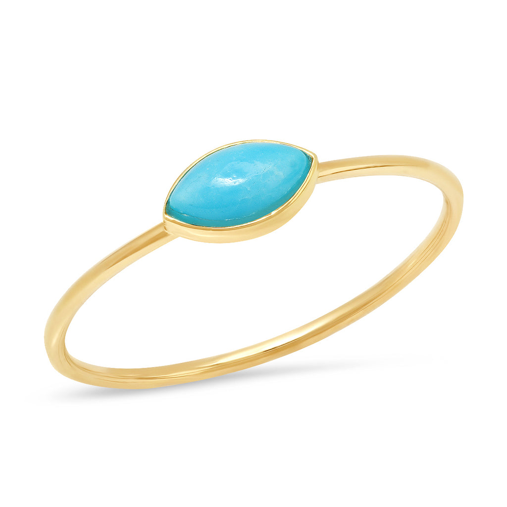 Turquoise marquise ring