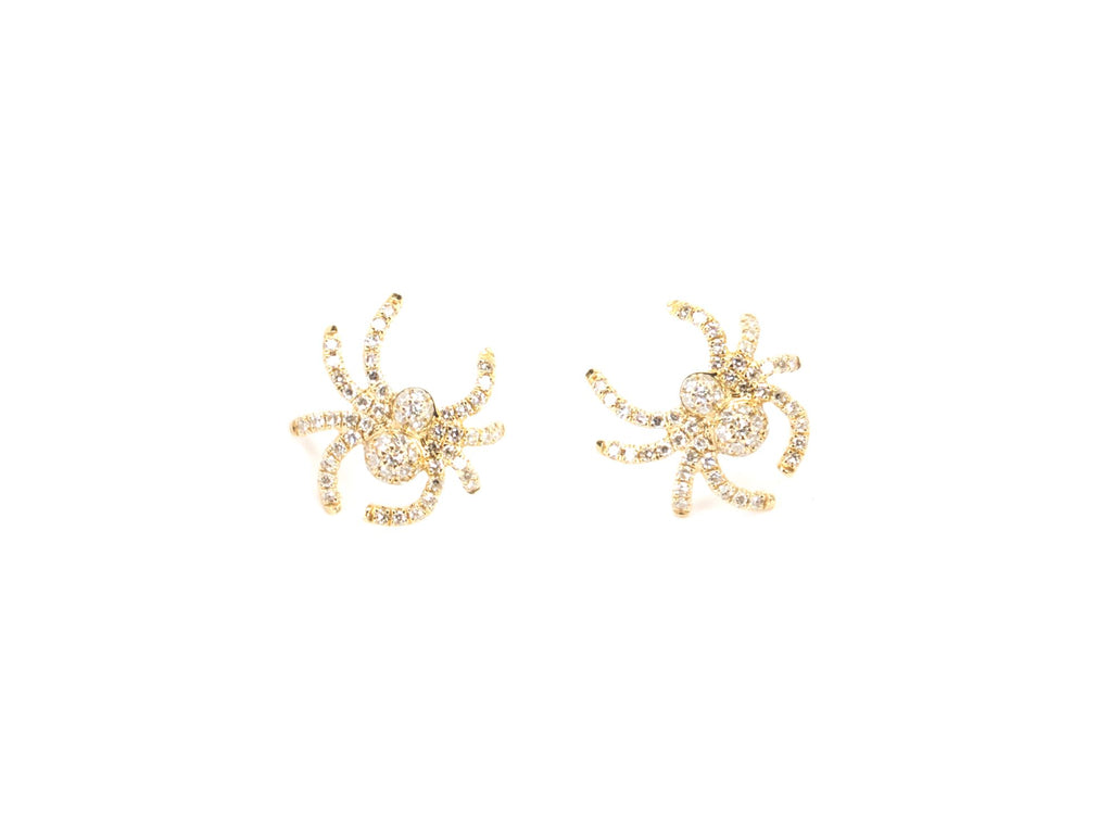 Small Diamond Spider Earrings