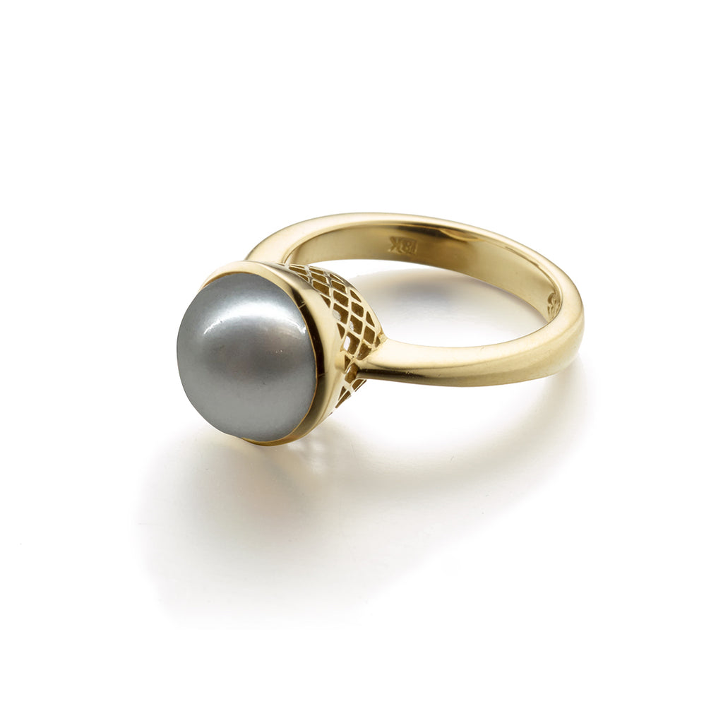 Grey Tahitian Pearl Ring