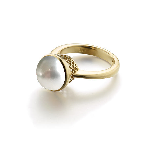 Crownwork Bezel South Sea Pearl Ring