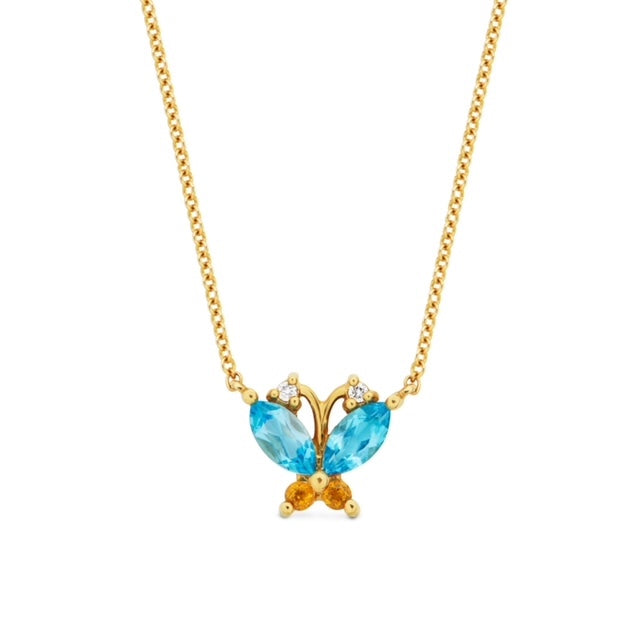 The volare butterfly pendant necklace
