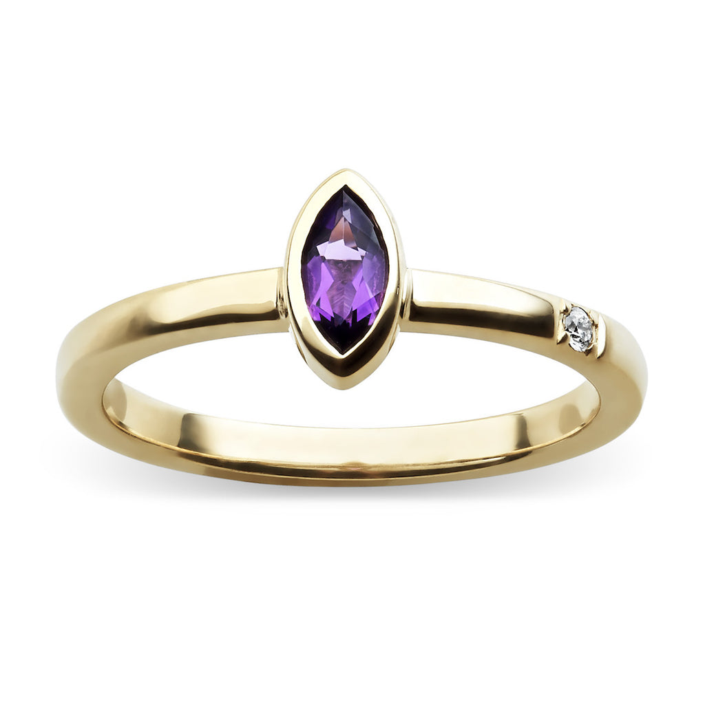 Marquis gemstone diamond chakra ring