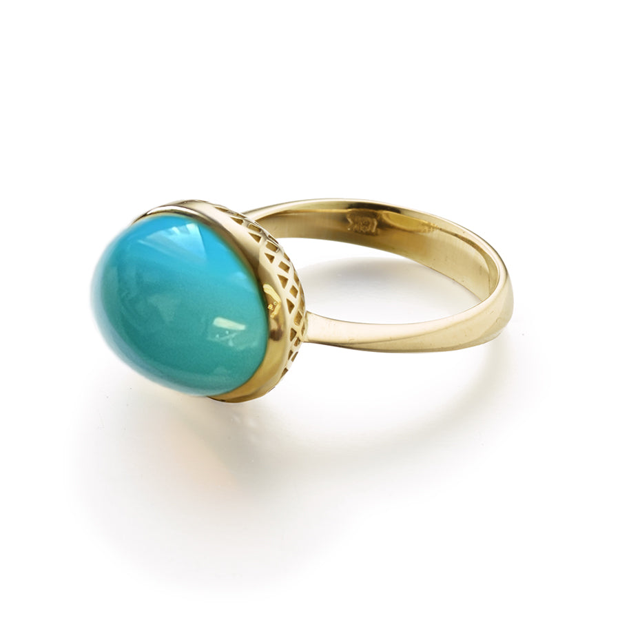 Sleeping beauty turquoise Crownwork ring